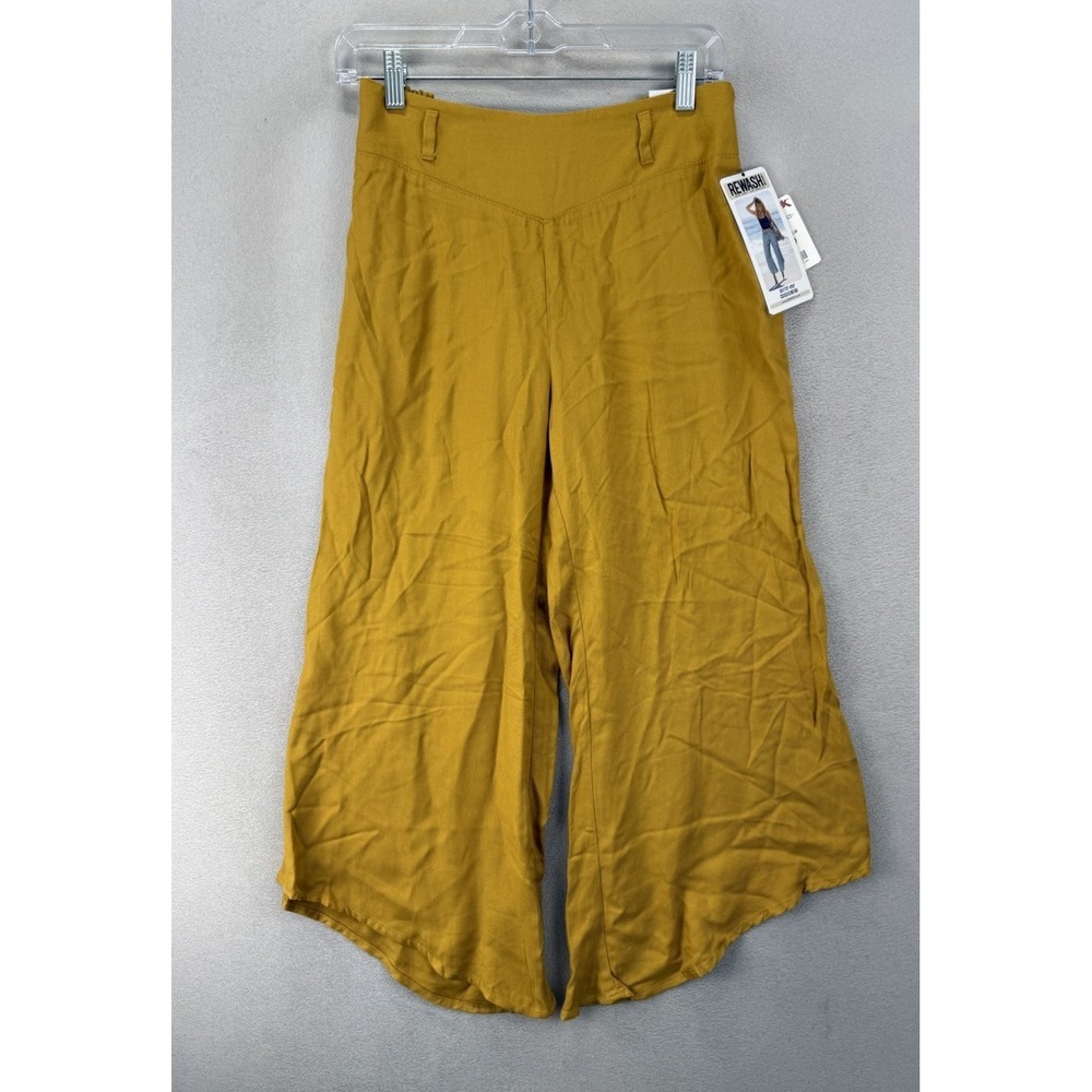 Rewash‎ Yellow Ochre Wide Leg Culottes Palazzo Pants Womens M NWT - Picture 2 of 12